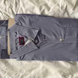 UNTUCKit Blue and White Checkered Casual Shirt